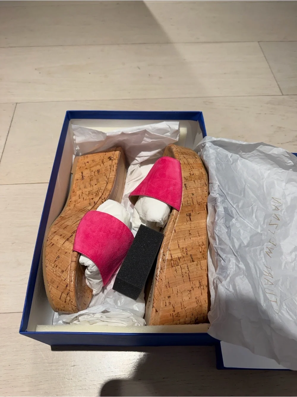 Stuart Weitzman Summer Wedge Magenta - Picture 5 of 5